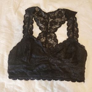 Black lace bralette, L/XL